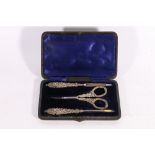 Victorian silver handled etui by Levi and Salaman Birmingham 1895, in fitted case