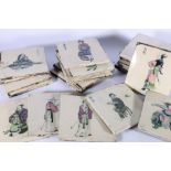 Group of 37 early 20th Century Chinese famille rose tiles, sixteen of which are decorated with