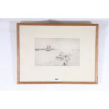 JAMES MCBEY (1883-1959), Brightlingsea - Essex, Pencil signed etching, 18cm x 30cm