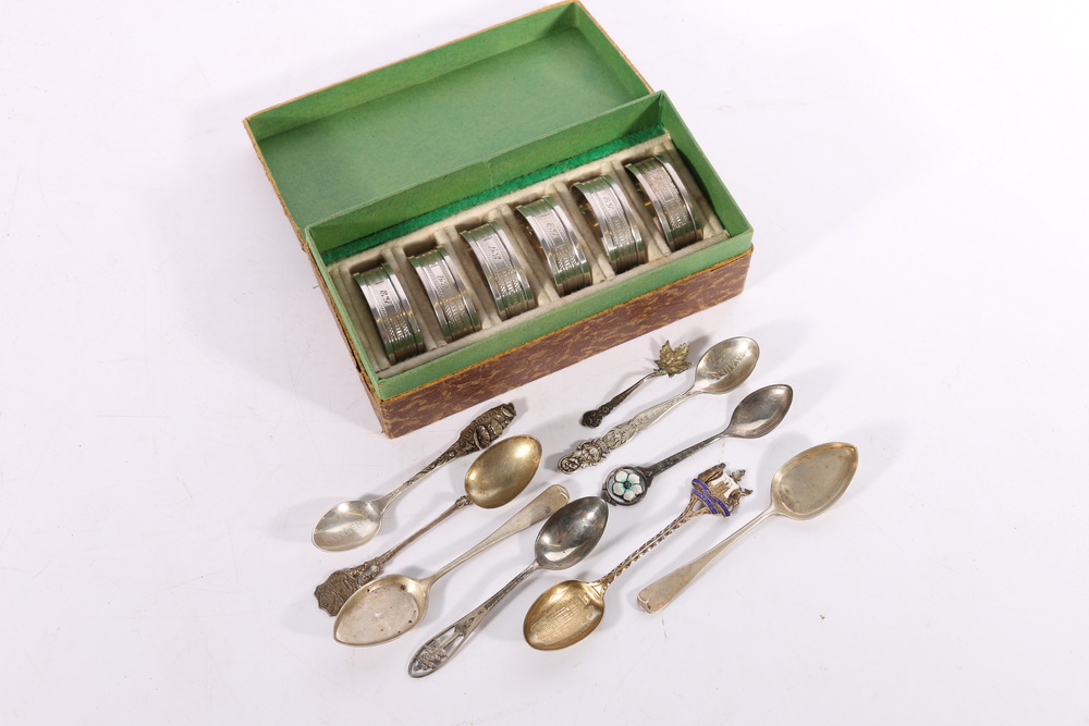 Set of six silver napkin rings of oval shape by Henry Griffith & Sons Ltd Birmingham 1937, 61g and a