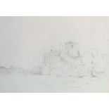 ATTRIB. WILLIAM JAMES BLACKLOCK (1816-1858).Ruined abbey.Pencil.11cm x 14.5cm.