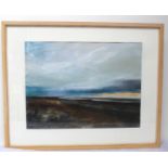 DONALD WILKINSON.Winter sunset.Pastel.53cm x 71cm.Signed verso.