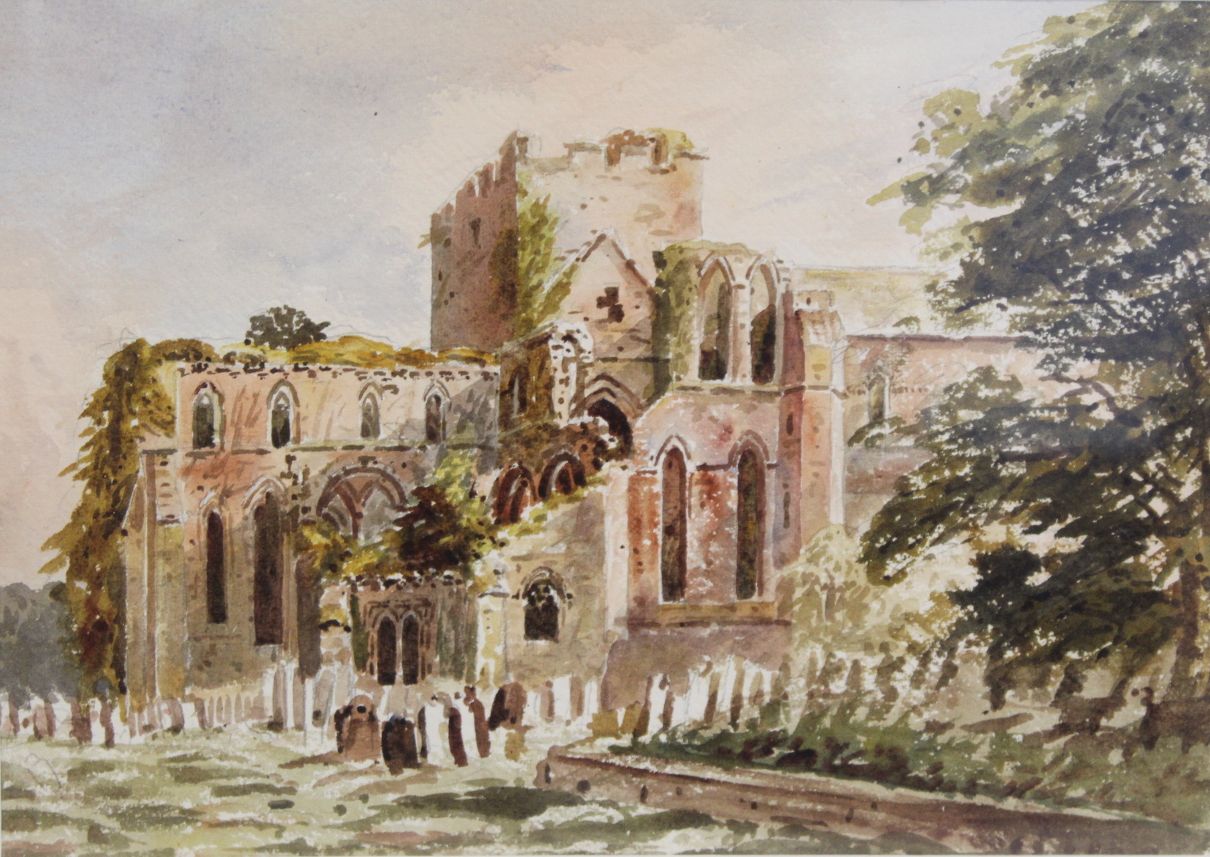VICTORIAN SCHOOL.Lanercost Priory.Watercolour.26cm x 36cm. - Image 2 of 3