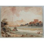 ATTRIBUTED JOHN LOUIS PETIT (1801-1868).View of Carlisle from Edenside.Watercolour over pencil -