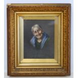 LATE 19TH CENTURY CONTINENTAL SCHOOL.Portrait of an old woman.Oil on canvas.25cm x 20cm.