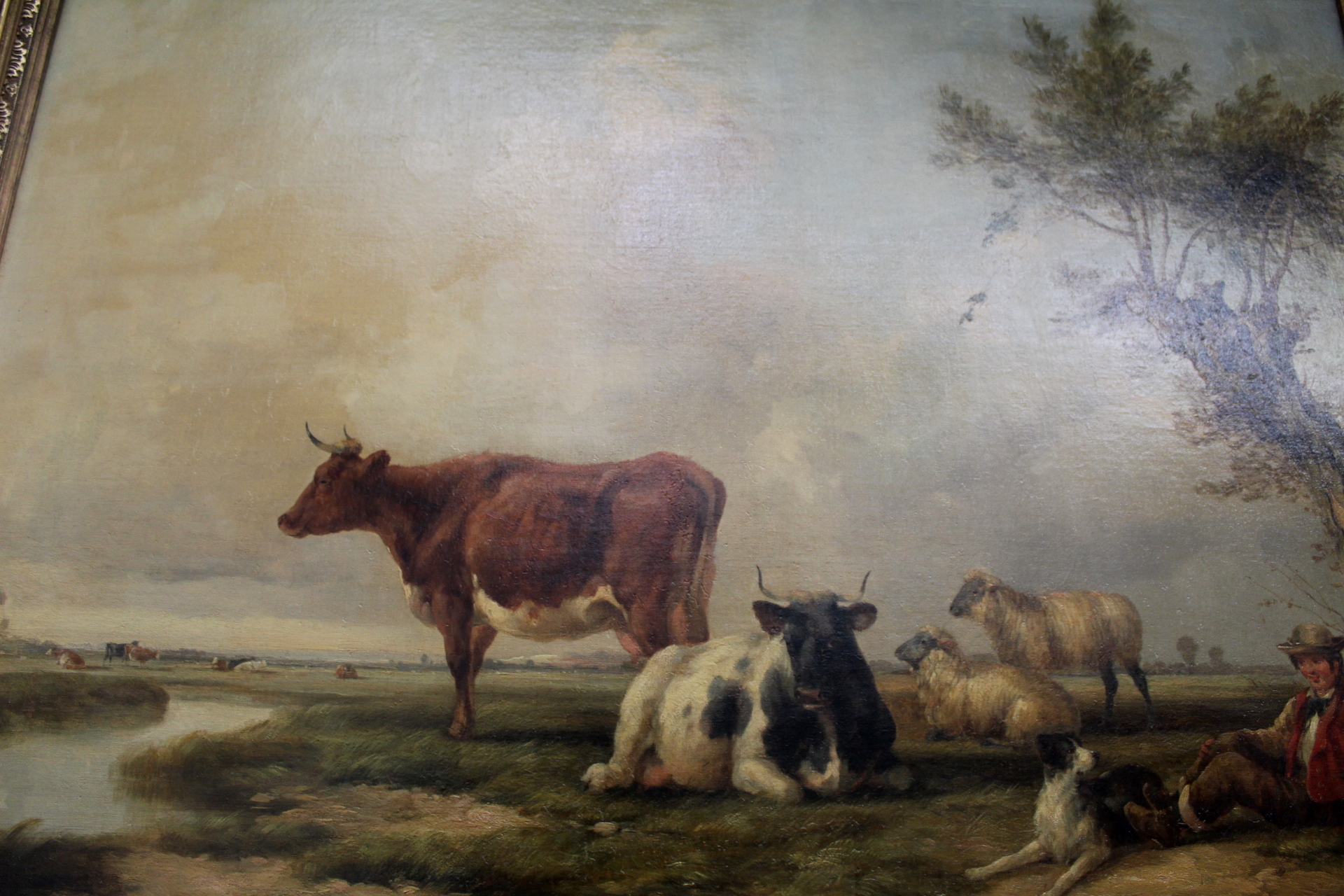 HENRY BRITTAN WILLIS (1810-1884).Pastoral landscape with cattle, sheep and shepherd.Oil on - Image 28 of 43