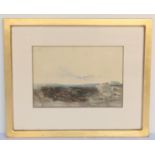 WILLIAM JAMES BLACKLOCK. (1816-1858).Moorland landscape.Watercolour.20cm x 29cm.