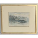 WILLIAM JAMES BLACKLOCK. (1816-1858).Lakeland shore.Watercolour.21cm x 30cm.