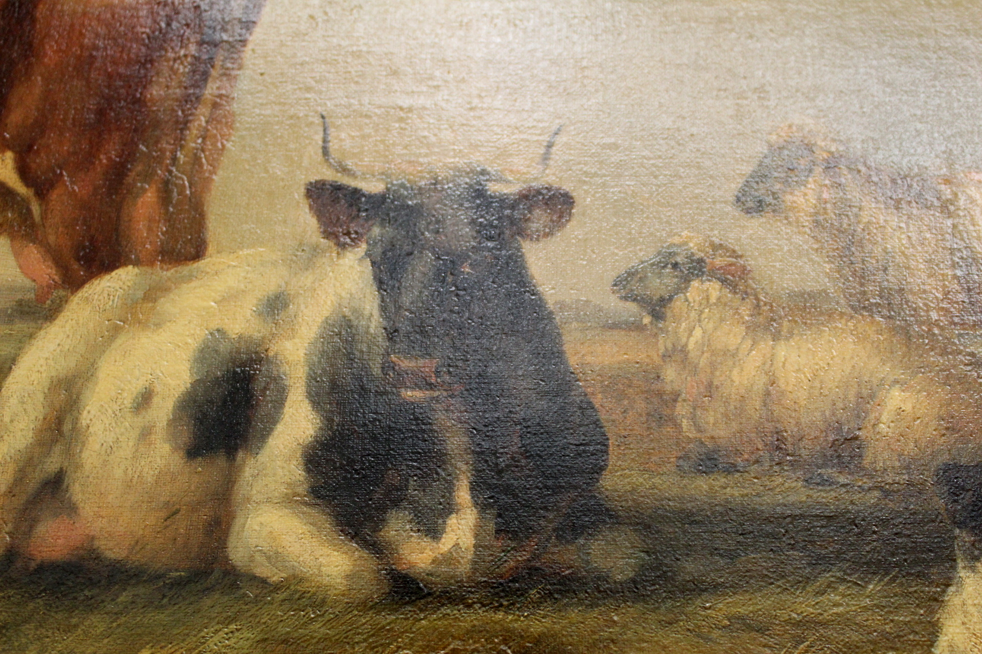 HENRY BRITTAN WILLIS (1810-1884).Pastoral landscape with cattle, sheep and shepherd.Oil on - Image 29 of 43