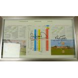 Golf Autographs.  Silloth on Solway golf club score card with autographs of Montgomerie, Woosnam &