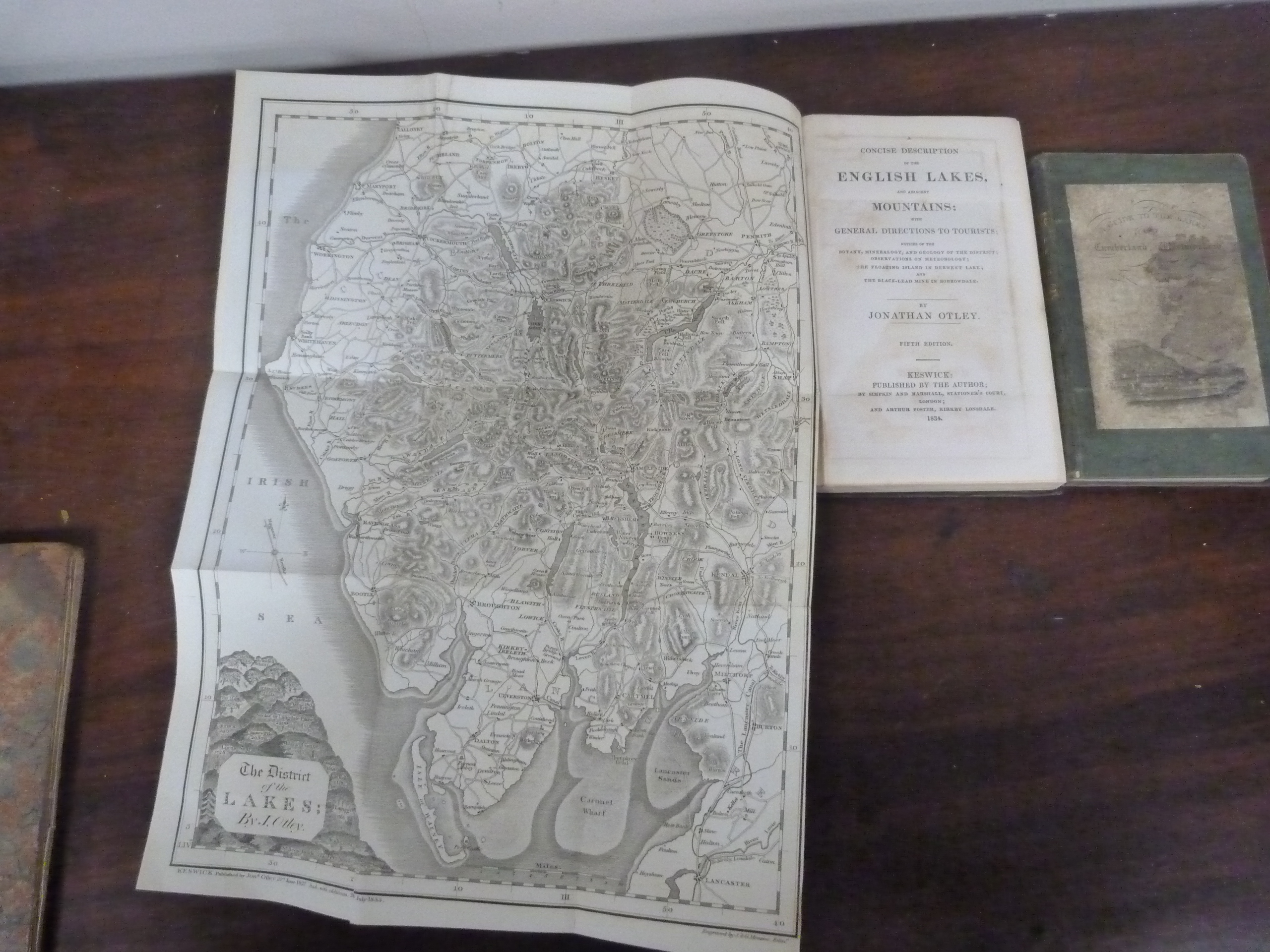 OTLEY JONATHAN.  A Concise Description of the English Lakes & Mountains. Fldg. eng. map & other