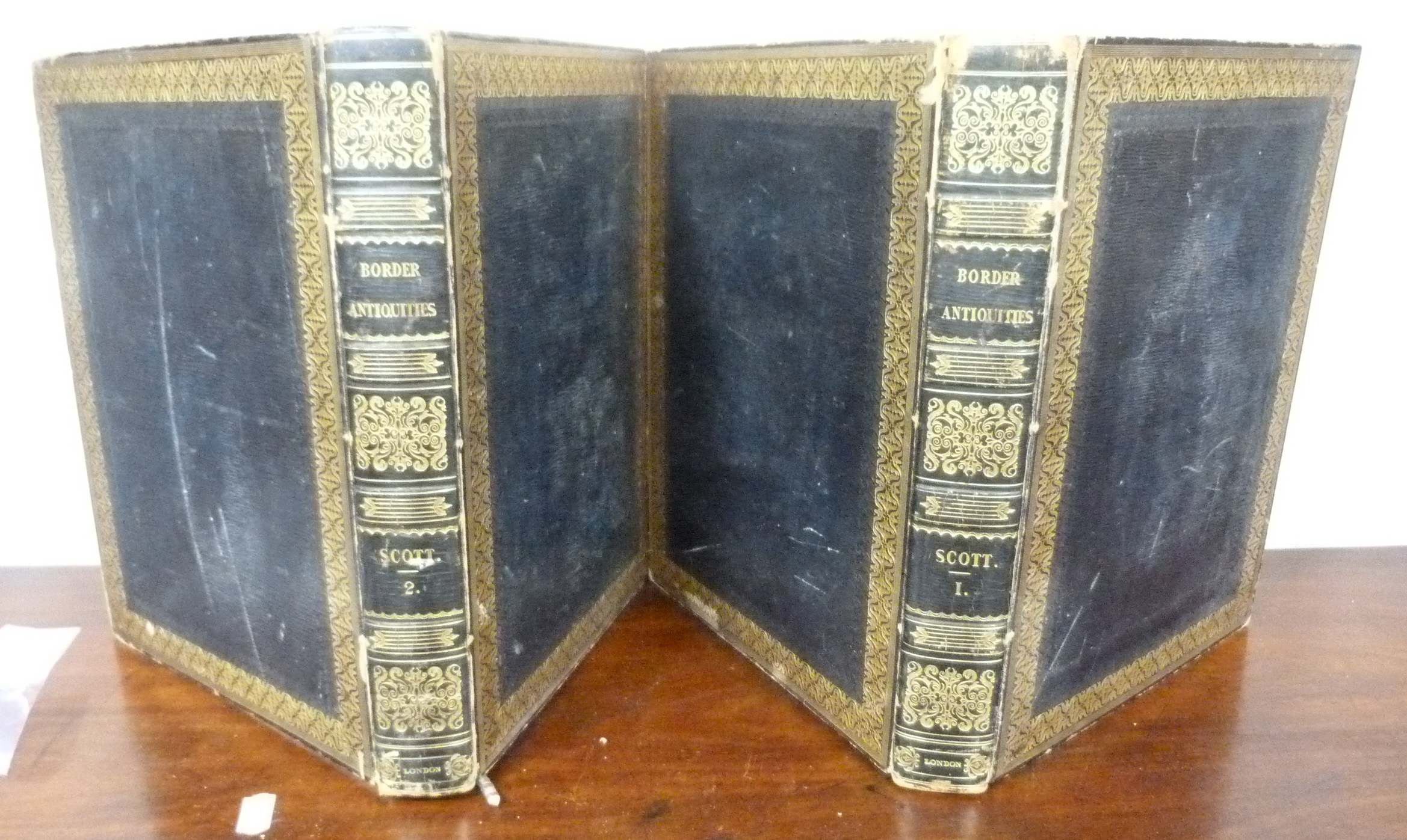 SCOTT SIR WALTER.  The Border Antiquities of England & Scotland. 2 vols. Many eng. plates. Quarto.