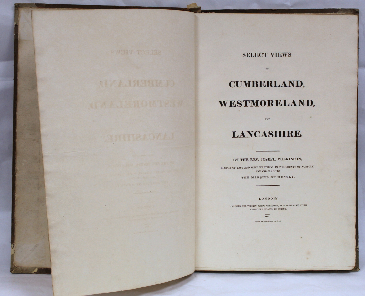 WILKINSON REV. JOSEPH.  Select Views In Cumberland, Westmorland & Lancashire. 48 etched plates, as