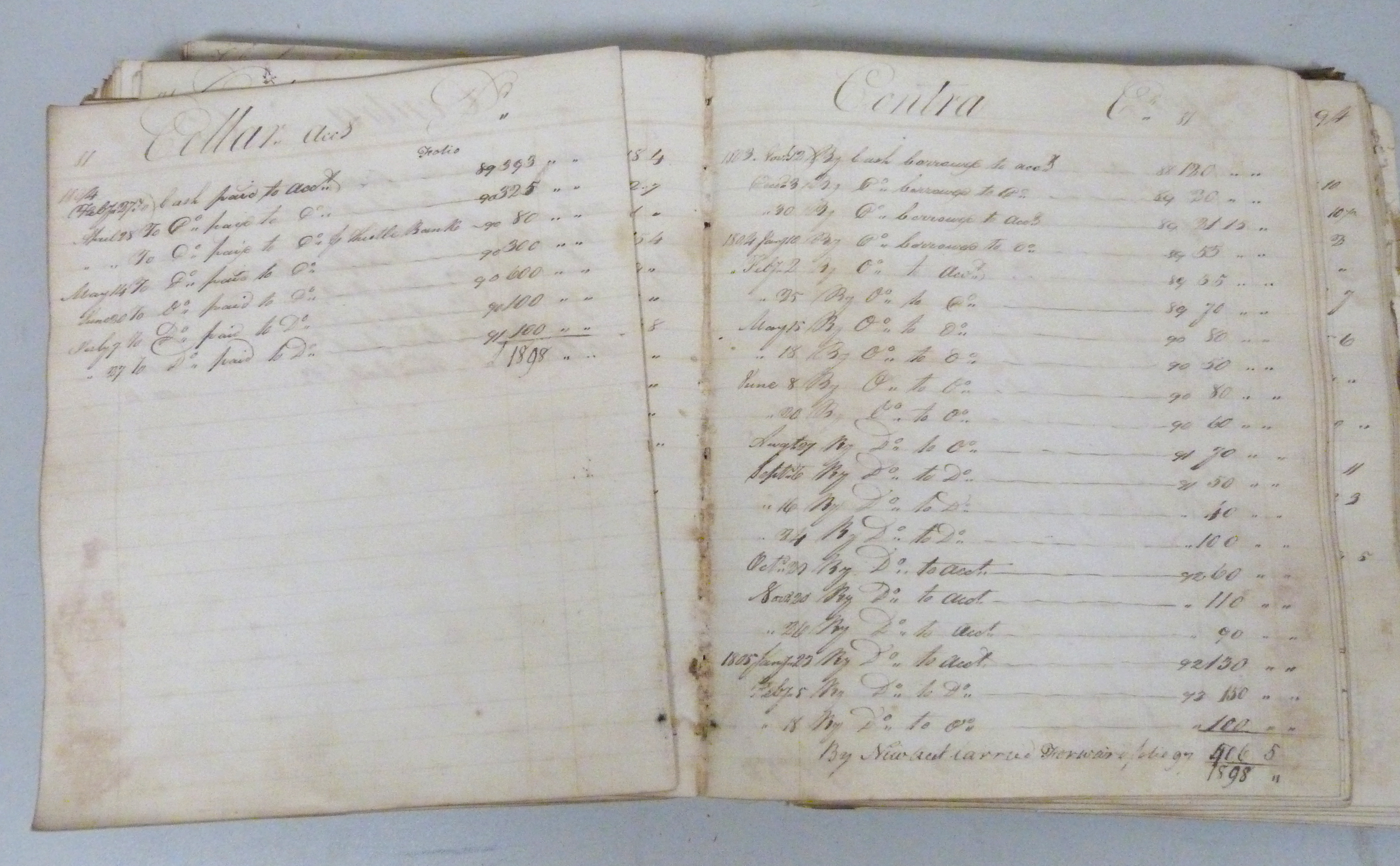 HARVEY JOHN, of Garthamlock (1787-c1850). Manuscript farming & estate account book. 120 plus pp, - Image 3 of 3