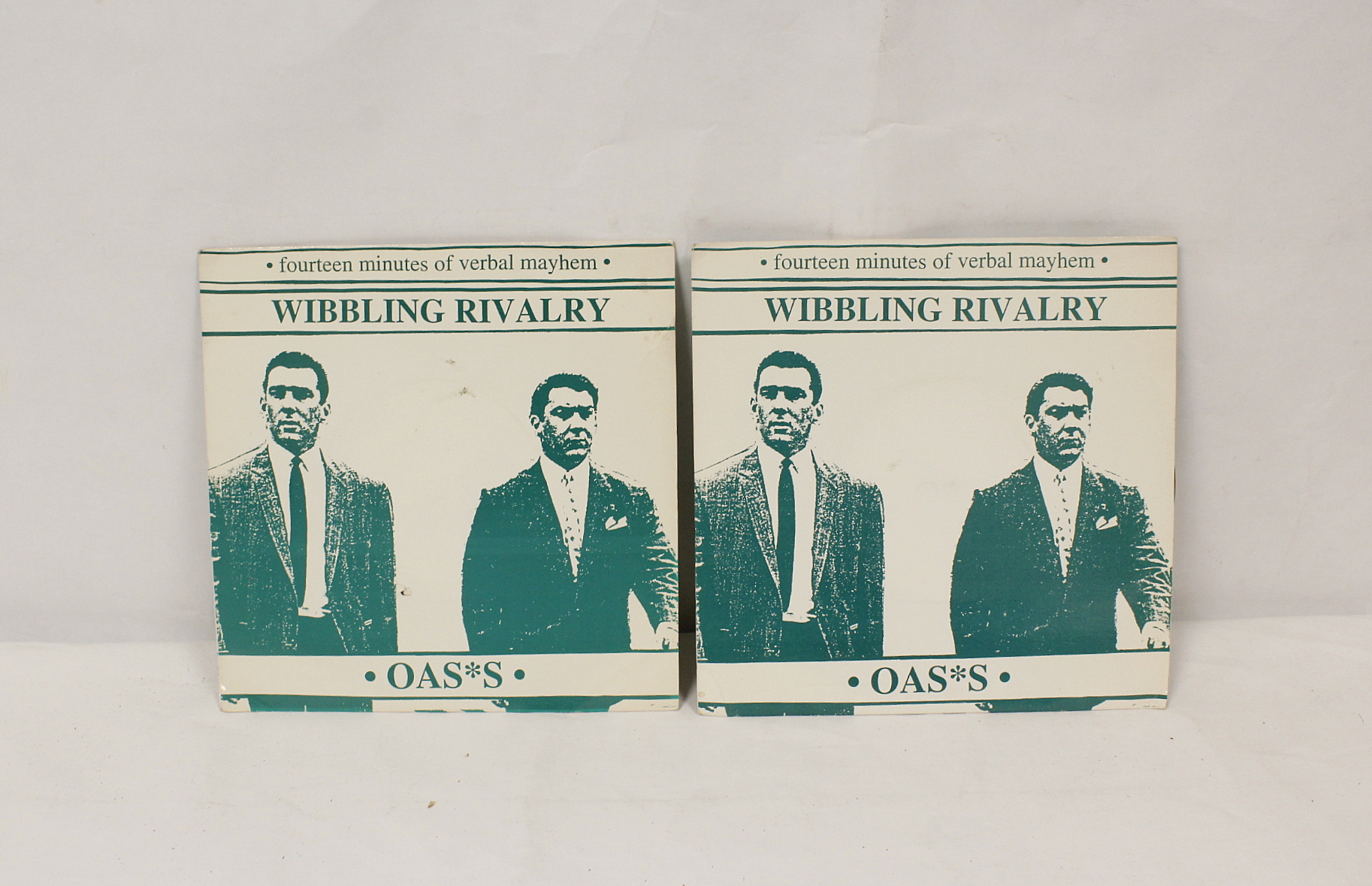 2 x Oasis 'Wibbling Rivalry', 1995, in picture sleeve.