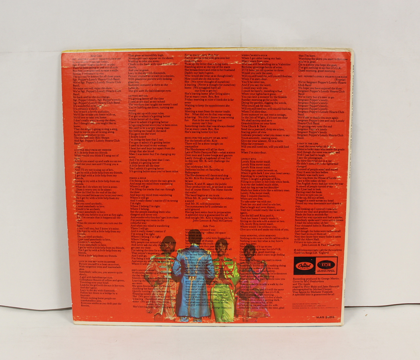 Beatles 'Sgt Pepper' LP, US pressing, with flame inner and insert and rainbow rim label. Without the - Image 2 of 6