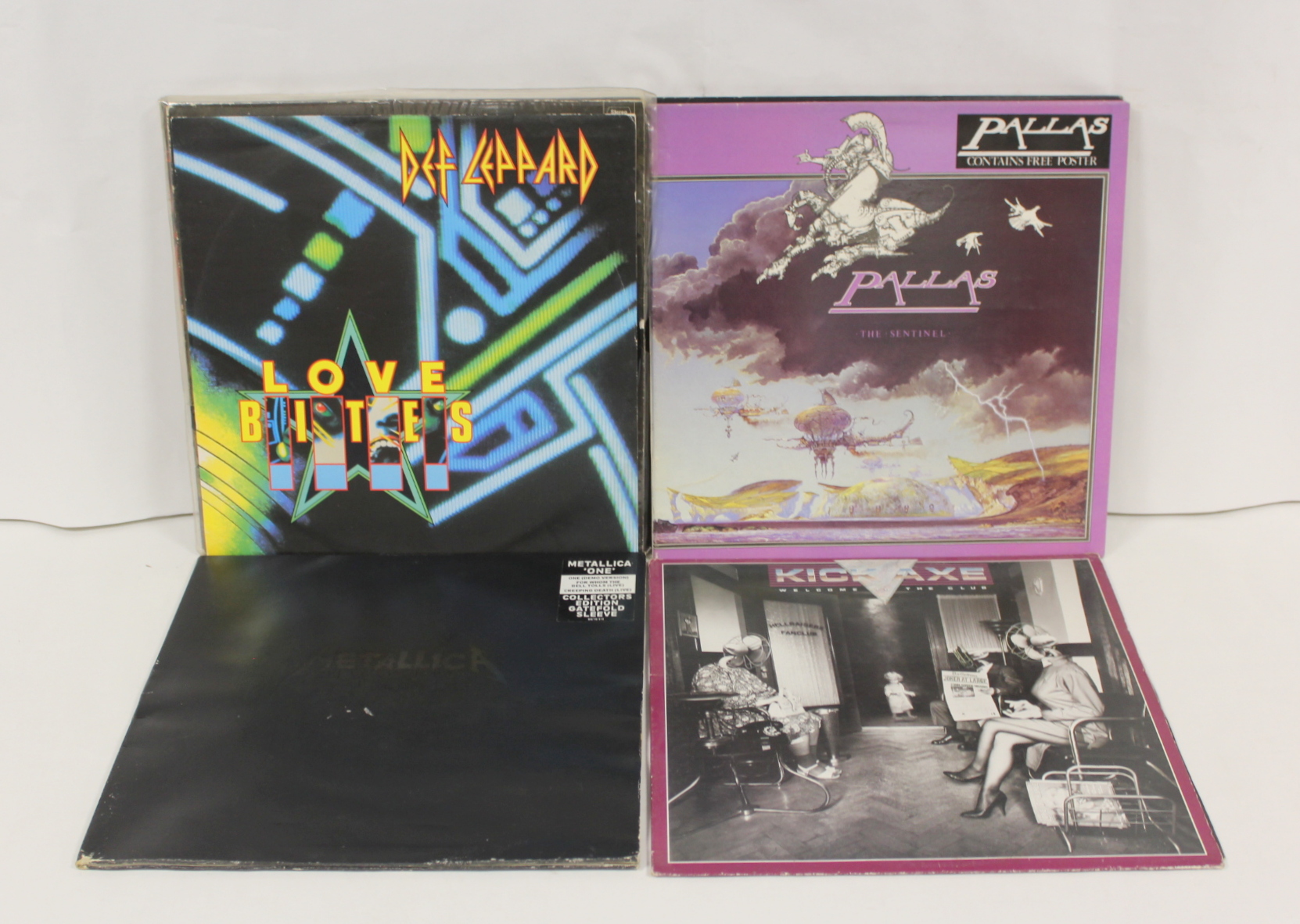 NWOBHM 12" singles and LPs to include Def Leppard, 2 x Kick Axe and Metallica 'One' in gatefold