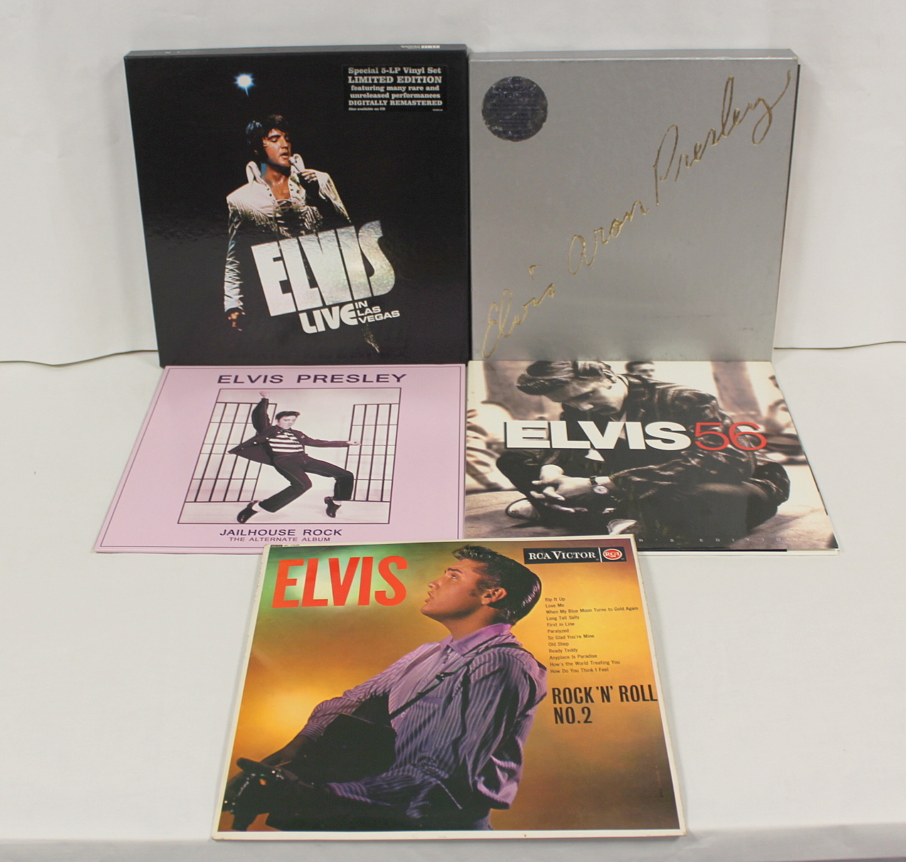 Elvis Presley LPs to include 'Elvis Aron Presley' 8 x LP box set, 'Live In Las Vegas' box set, '