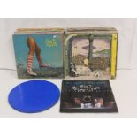 Over 50 x LPs to include Status Quo 'From the Makers Of', in circular blue tin also Hawkwind and The
