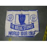 Rolling Stones World Tour 1983 blue flag