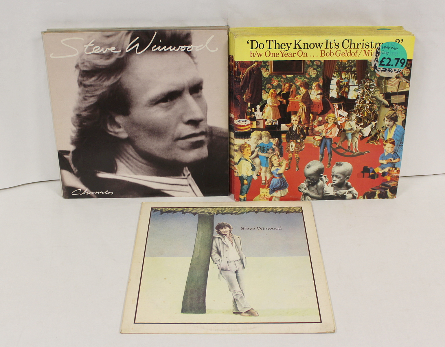20 x Band Aid 'Do They Know It's Christmas' 12" also 5 x Steve Winwood 'Arc Of A Diver' LPs.