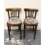 Pair of bentwood kitchen chairs.