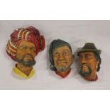 Three Bossons moulded plaster wall plaques