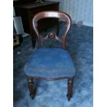 Victorian mahogany spoon back dining chair.