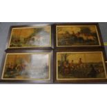 Four Victorian chromlithographs of hunting scenes after originals by J F Herring Senior, 40cm x 71cm