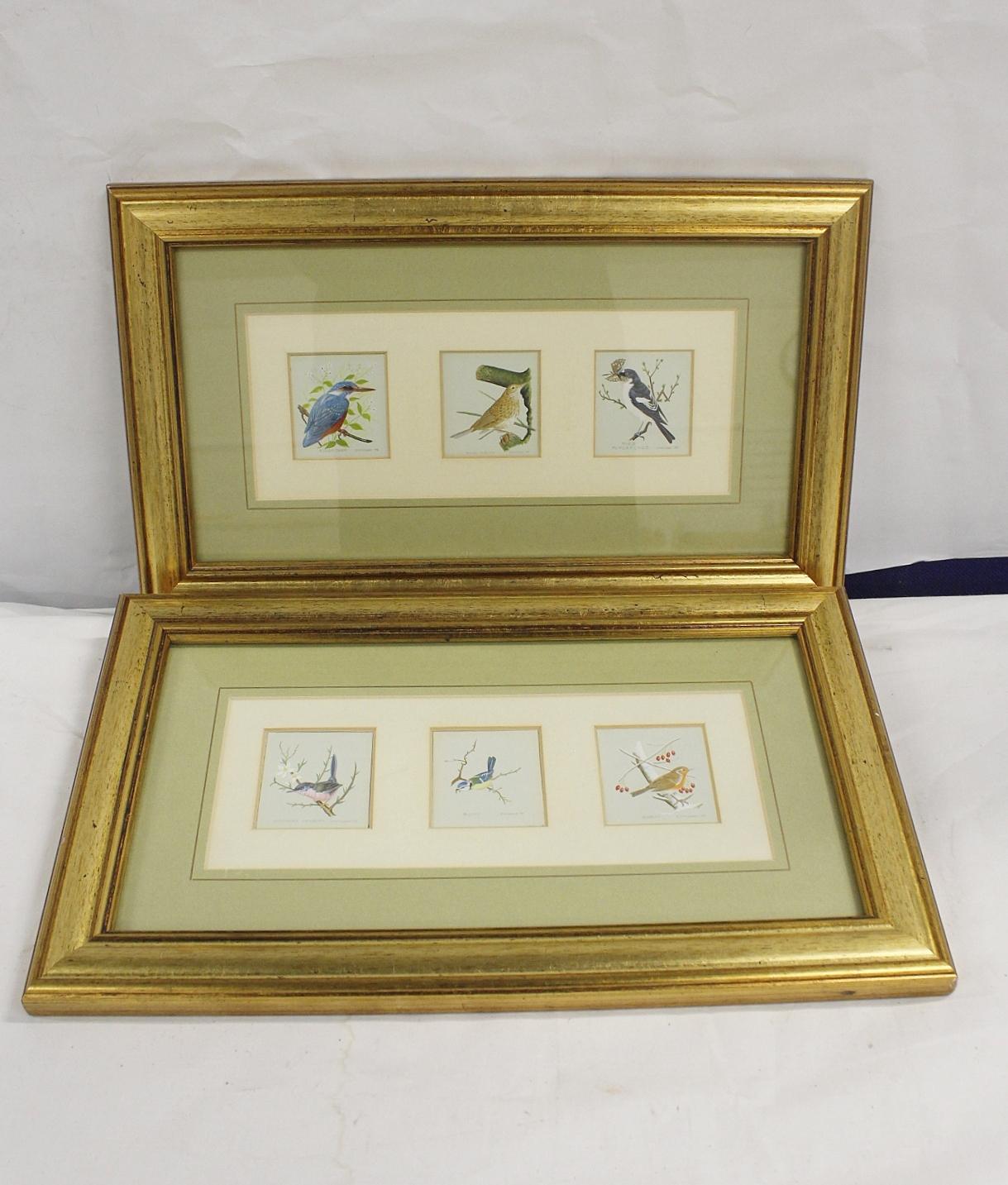 J McGrae.Six miniature studies of British Birds.Signed and dated circa (19)77/78, gouache, each 5.