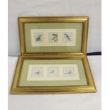 J McGrae.Six miniature studies of British Birds.Signed and dated circa (19)77/78, gouache, each 5.