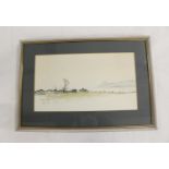 Andrew J Sharp.View of Arran.Signed and inscribed and dated 1968, watercolour, 20.5cm x 36cm.
