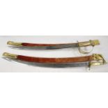 Two reproduction Indian swords