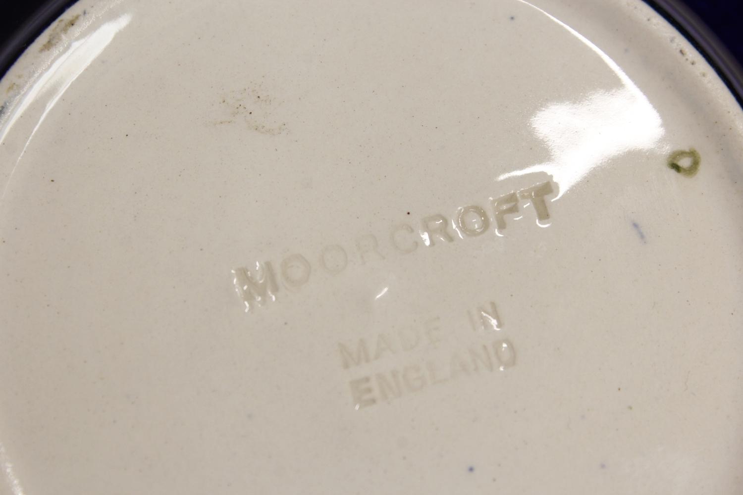 Moorcroft Pottery Anemone pattern circular pin dish, blue ground. 12cm - Image 2 of 2