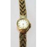 Lady's Rotary 9ct gold bracelet watch, 1959, 20g gross.