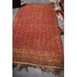 Kilim carpet with all over diamond pattern, and border, 318cm x 182cm.