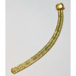 18ct gold bracelet of chevron pattern, 1956, 55g.