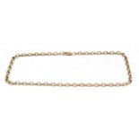 Gold necklet, belcher pattern, '9k', 29g.