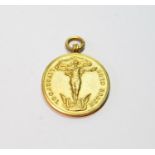 9ct gold medal, Liverpool Motor Club 'N de Larrinaga Welsh 24 hrs Trial 1925', 9.49g.