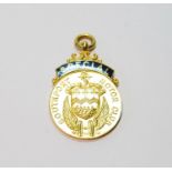 9ct gold and enamel medal, 'Southport Motor Club, Niceto de Larrinaga, Special 1929', 12g.