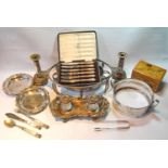 EP oval frame, four dishes by Christofle, an Old Sheffield inkstand, and various other items.