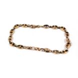 9ct gold bracelet of cable pattern, 15g.