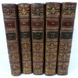 PASCAL BLAISE.  Oeuvres de Blaise Pascal. 5 vols. Eng. port. frontis (damp stng. to this & title