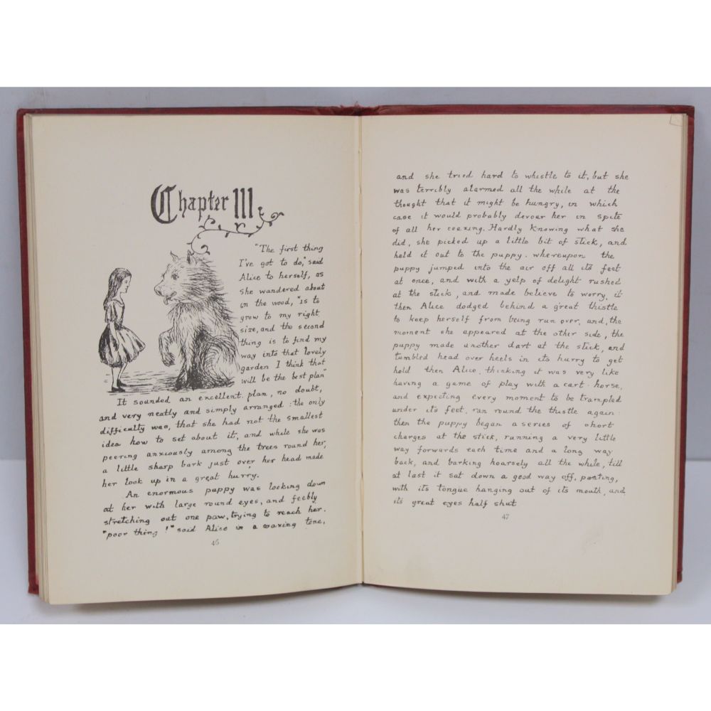 "LEWIS CARROLL".  Alice's Adventures Under Ground Being a Facsimile of the Original M.S. Book - Image 5 of 6