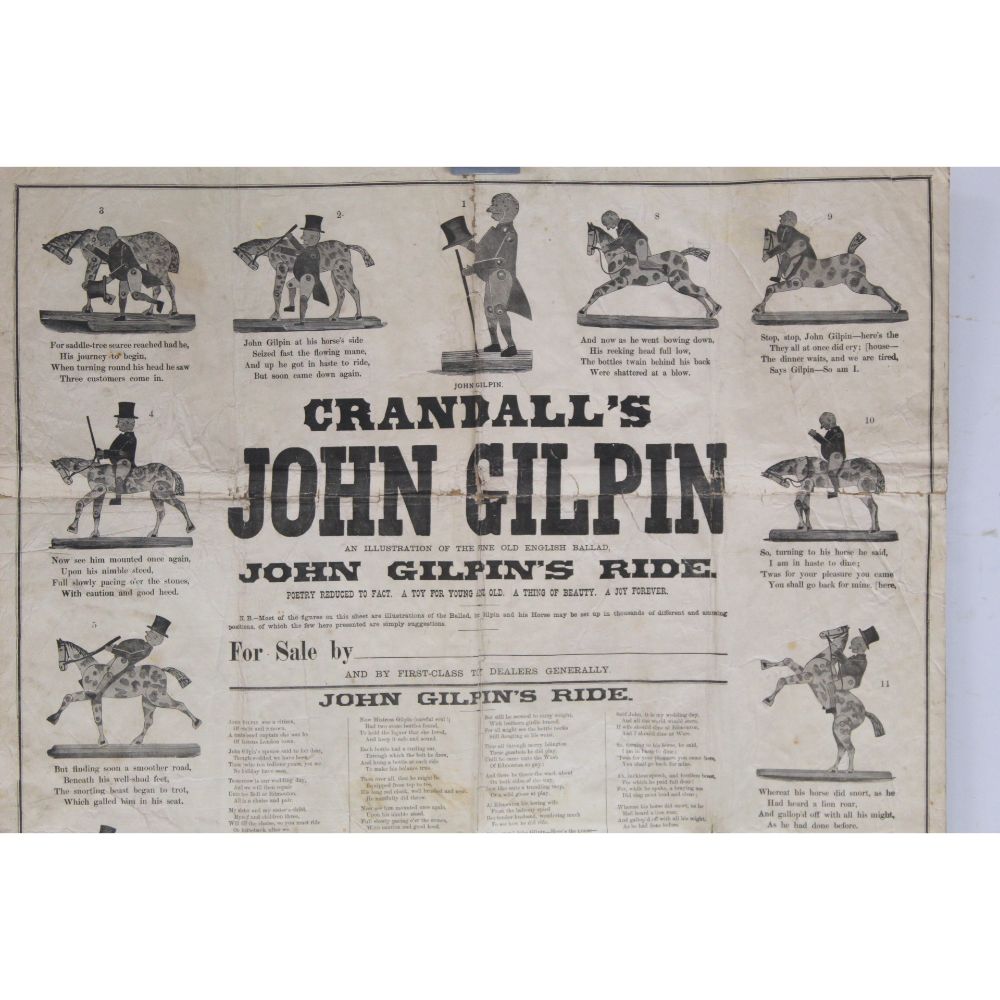 CRANDAL Children's Game.  Crandal's John Gilpin, An Illustration of the Fine Old English Ballad, ... - Image 4 of 9