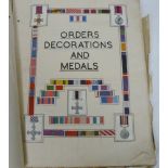 Orders, Decorations & Medals.  Mid 20th cent. folio typescript with pasted-in images & detailed