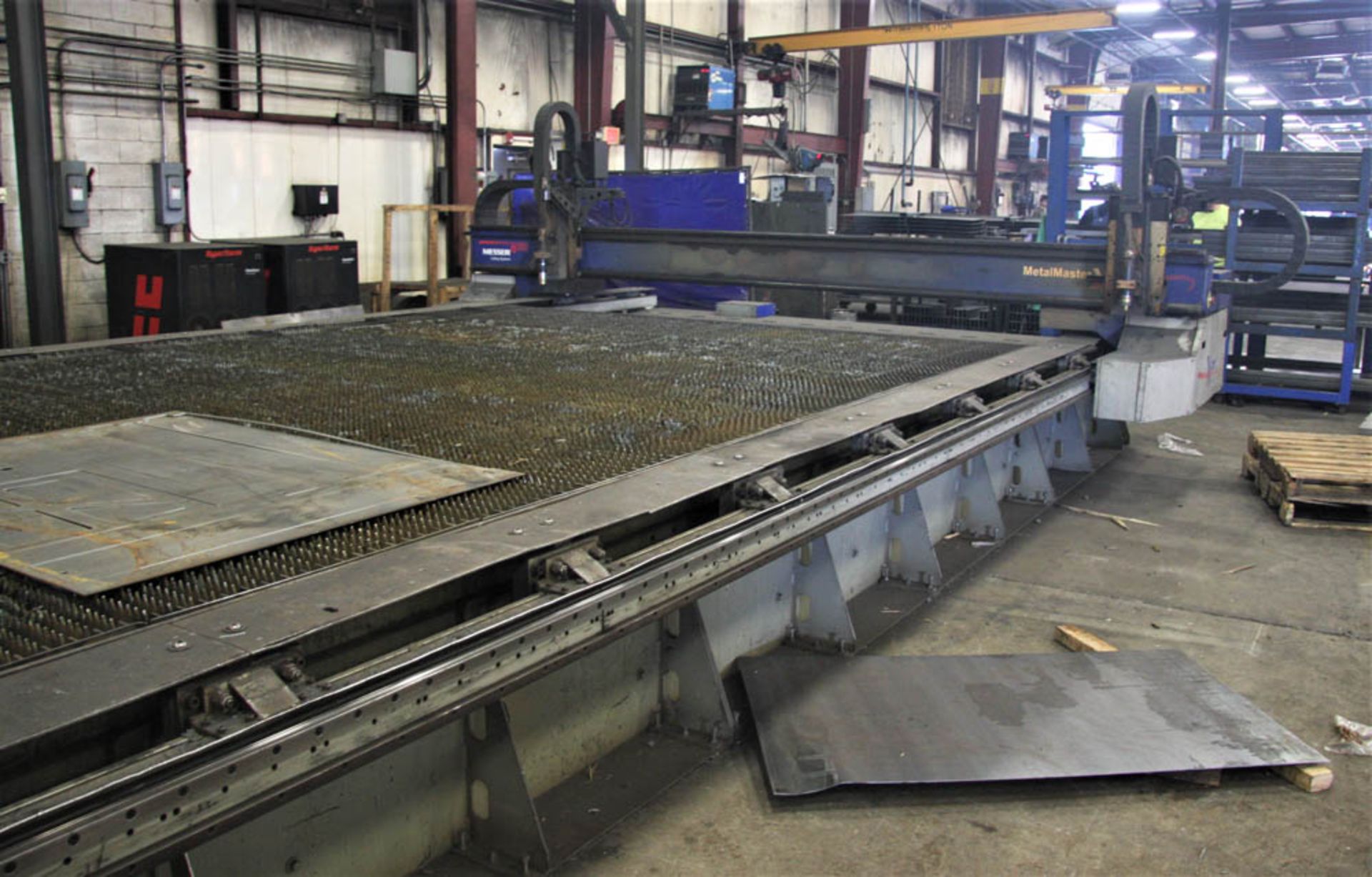 2015 MESSER MDL. MMEXCEL HI-DEF CNC PLASMA CUTTING TABLE, [2] HEADS, 140" X 324" OVERALL TABLE SIZE,