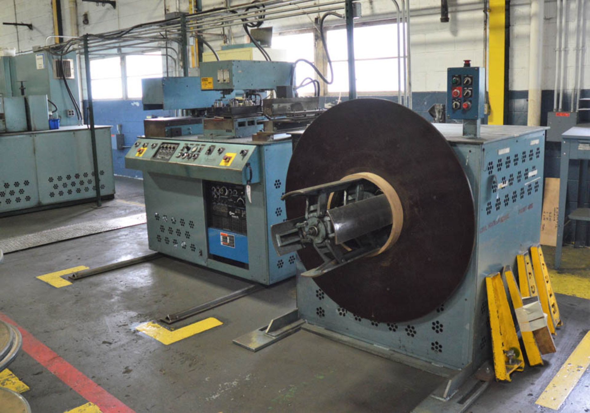 1998 N. FERRARA OSCILLATE TRAVERSE WINDER & SLITTING LINE, 12" WIDTH, (2 of 5 Heads In Operation)