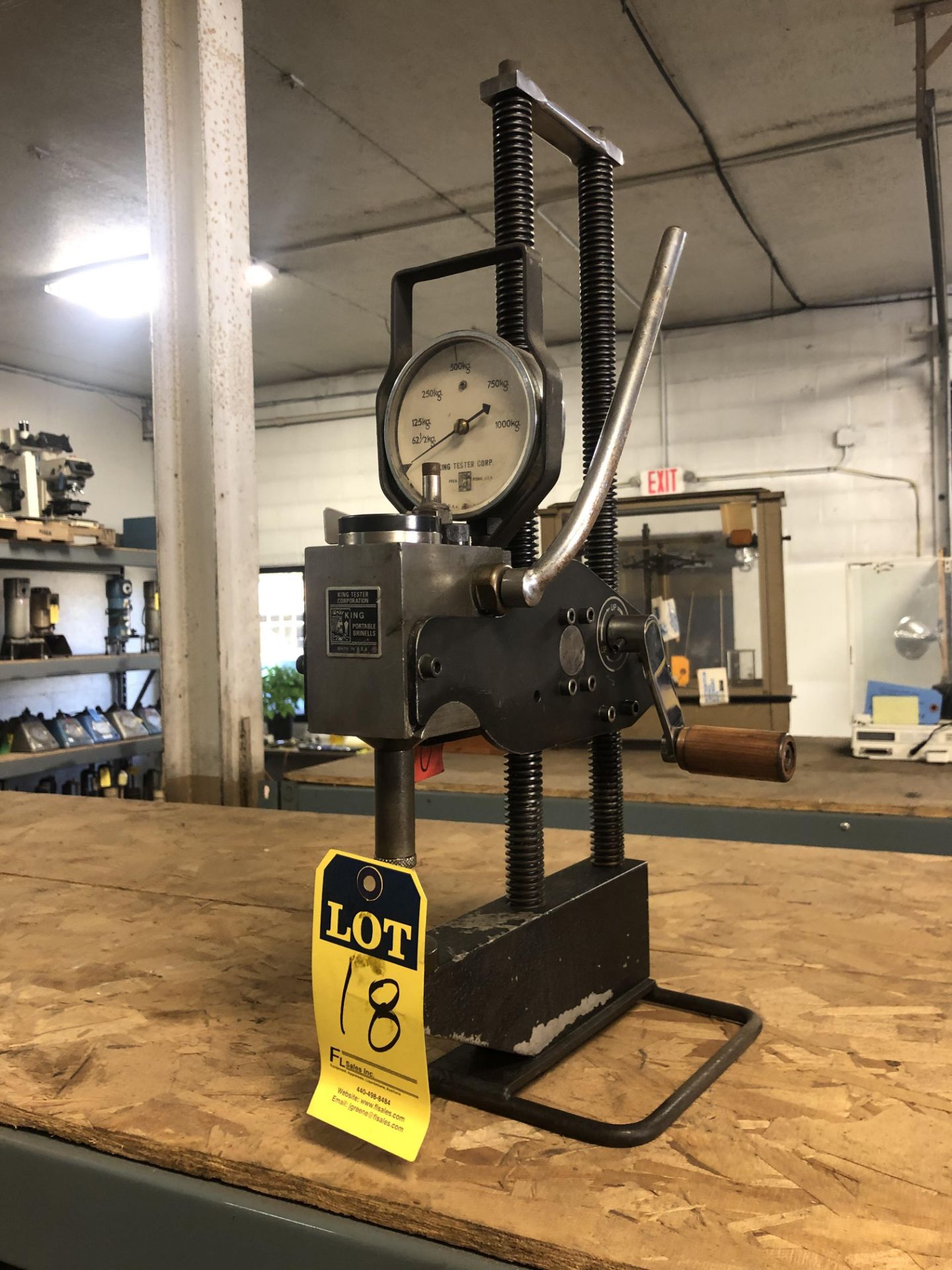 KING PORTABLE BRINELL TESTER S/N T25 [WALTON HILLS, OH]