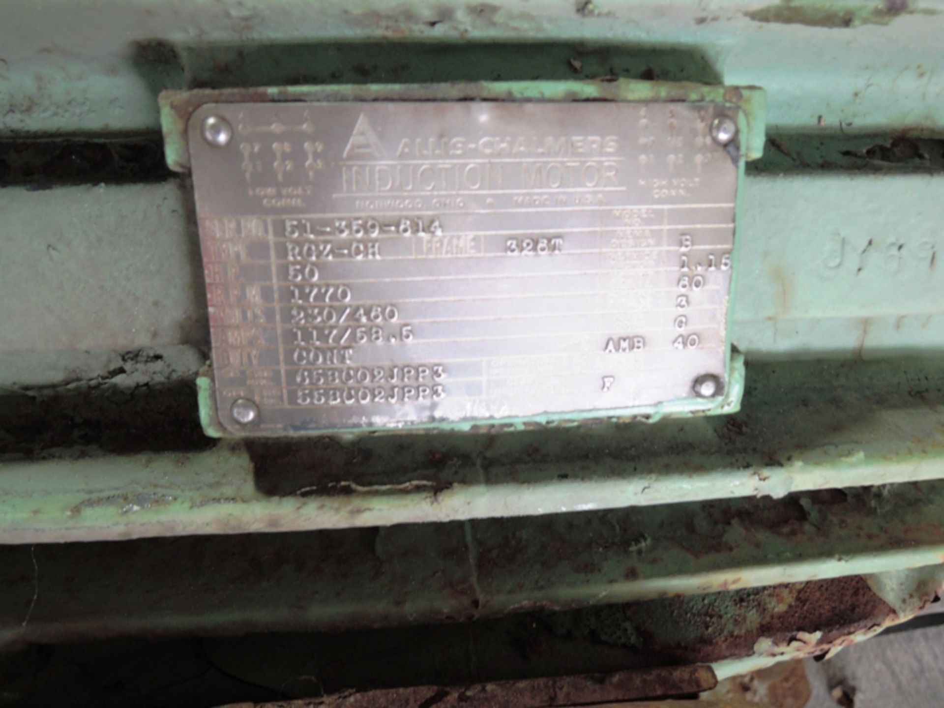 ALLIS CHALMERS 50 HP MOTOR, 1770 RPM, 230/460 VOLTS [WALTON HILLS, OH] - Image 2 of 2